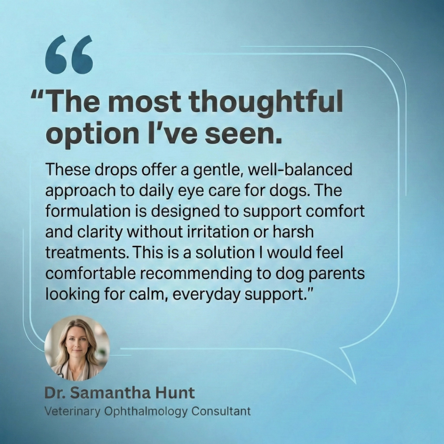 Supports Clearer Vision in Dogs Before It Gets Worse.