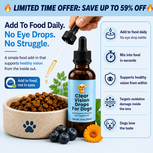 Supports Clearer Vision in Dogs Before It Gets Worse.
